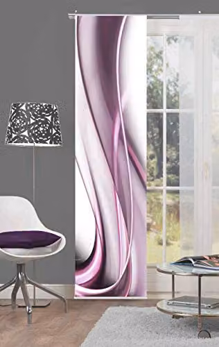 Home Fashion Decoratief Paneelgordijn met Digitale Print, Polyester, Berry, B: 60 cm, H: 245 cm