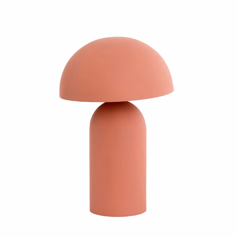 Light & Living Tolima Champignon tafellamp - Koraalroze - Hoogte: 48 cm, Diameter: 31 cm