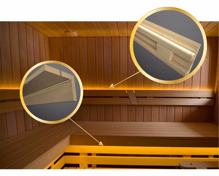 LED-verlichtingsset voor sauna met IP67-bescherming, 4 meter LED-strip