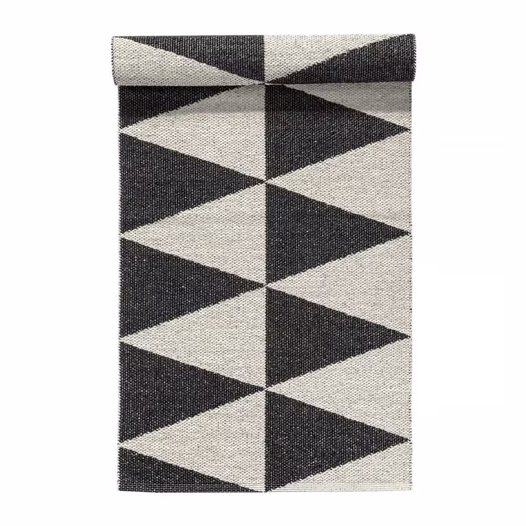 Scandi Living Rime vloerkleed zwart 70 x 250 cm