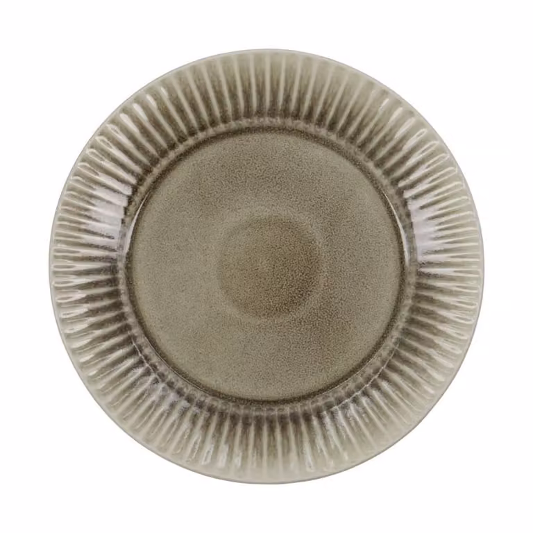 House Doctor Pleat dinerbord set van 6 stuks grijsbruin Ø 27 cm