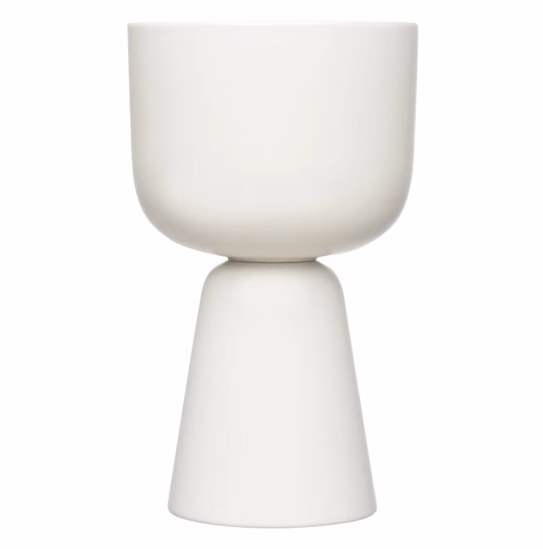 Iittala Nappula bloempot Wit, Diameter: 15 cm, Hoogte: 26 cm