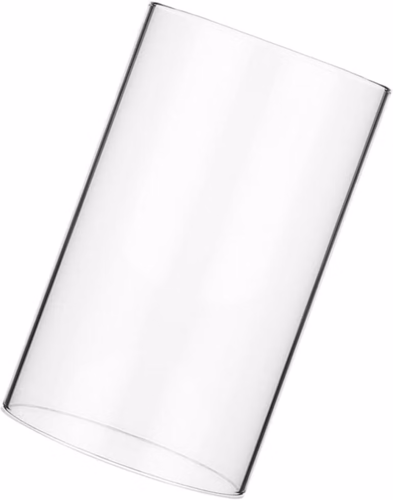 Transparant Glazen Windlicht Cilinder Kaarshouder voor Kaarsen en Waxinelichtjes - 15 x 9 x 9 cm