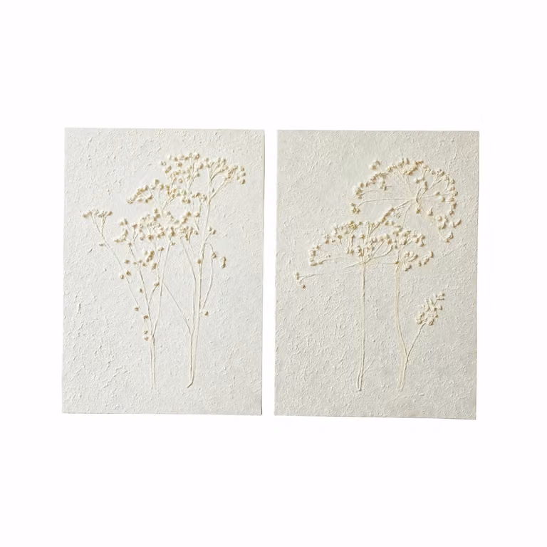 LOBERON Afbeelding set van 2 Tiloren wit van hout