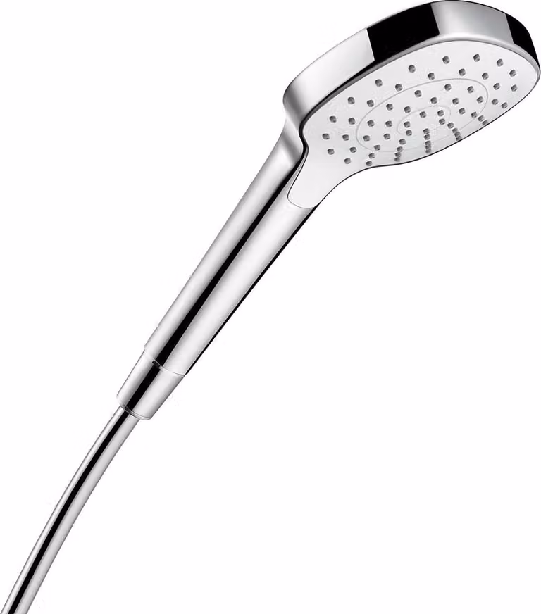 Hansgrohe Croma Select E douchekop voor handgebruik, chroom en wit, voor wandmontage