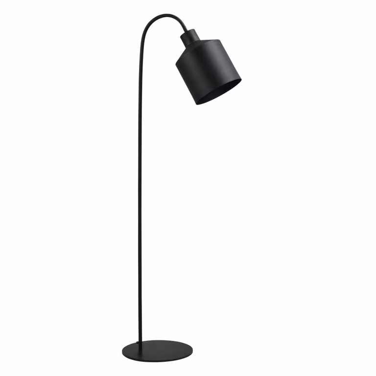 Masterlight Concepto 186 vloerlamp zwart metalen leeslamp