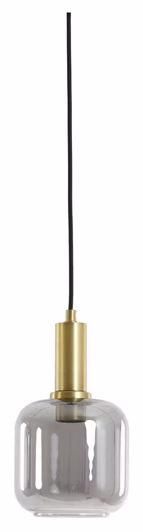 Light & Living Lekar Hanglamp Antiek Brons/Grey met Smoke Glas Ø 21 cm