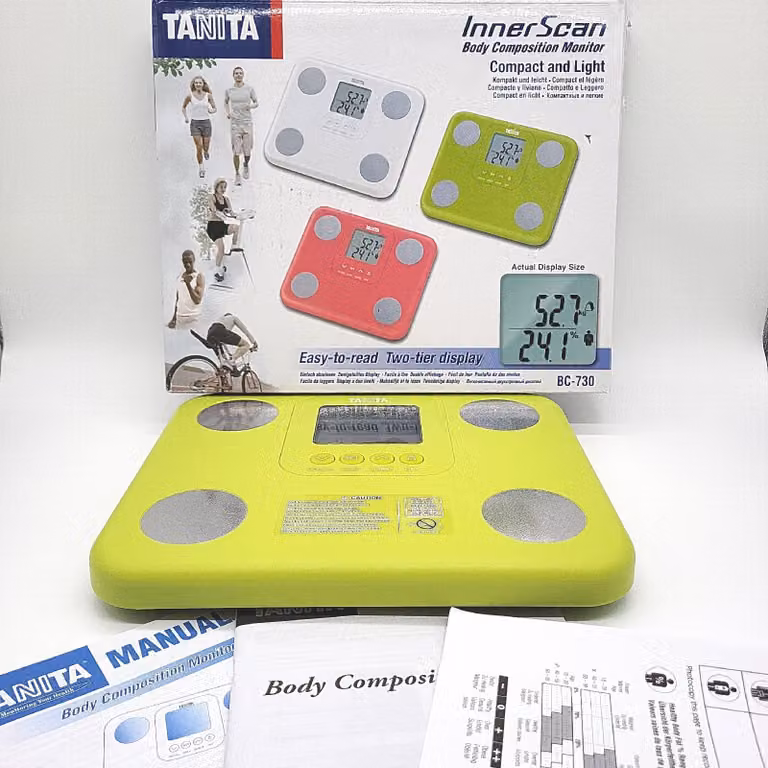 Tanita BC 730 elektronische personenweegschaal met lichaamsanalyse en LCD-display, maximaal 150 kg
