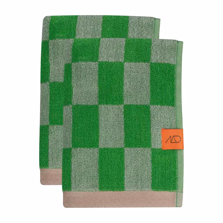 Mette Ditmer Retro handdoek Classic green, 2-pack, B: 40 cm, H: 55 cm