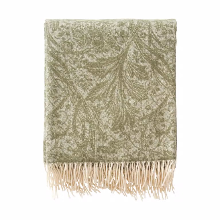 Klippan Yllefabrik Arcadia plaid Olijf 130 x 180 cm