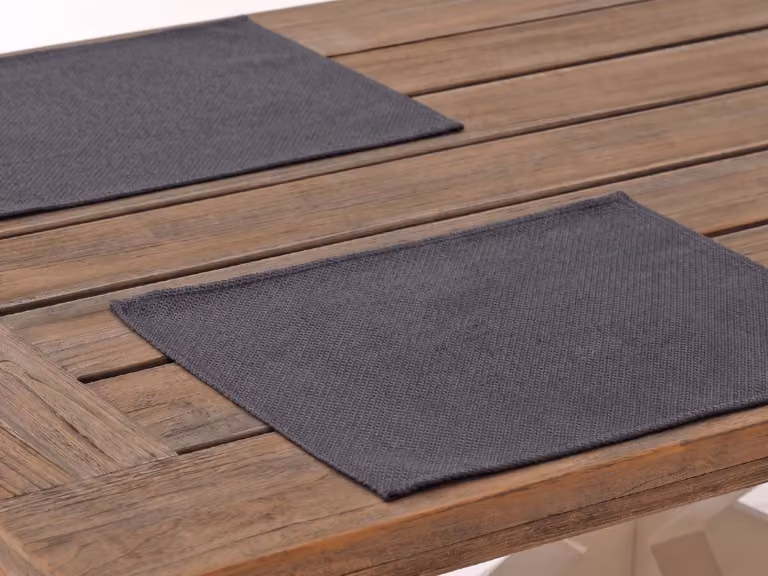 Madison Placemats Grijs/Antraciet B: 33 cm, D: 45 cm