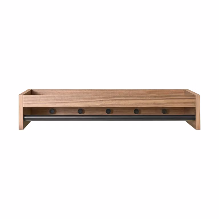 Maze Gentle hoedenplank Walnoot B/D/H: 78 x 15 x 32 cm
