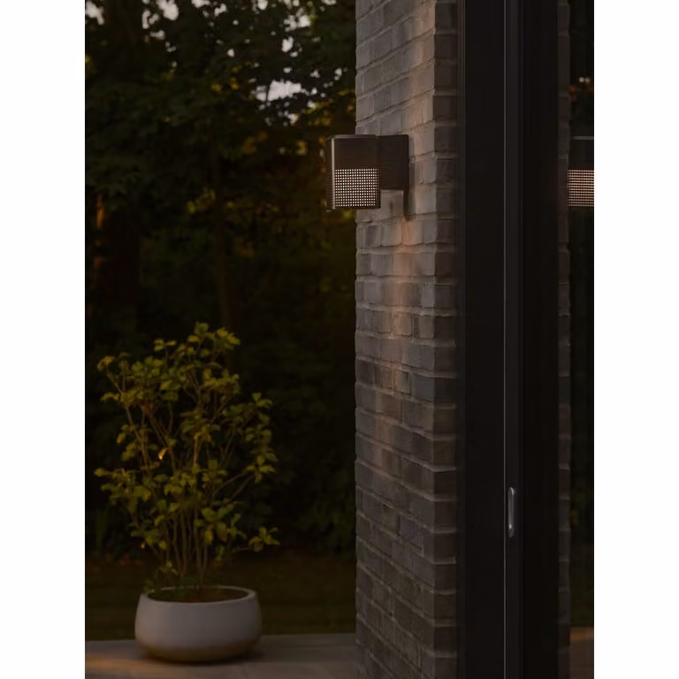 Nordlux Sidara Scandinavische buitenwandlamp zwart IP54 B: 12 cm, D: 17 cm, H: 18 cm