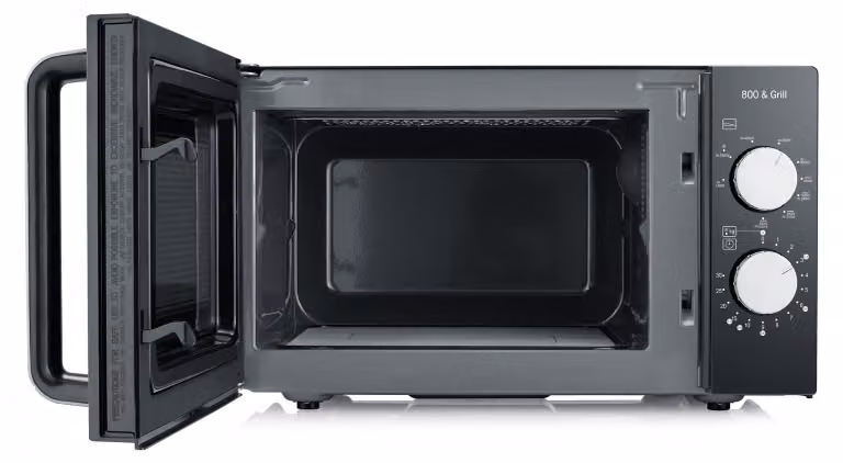Severin MW 7762 Magnetron, 800 Watt, zwart en roestvrij staal