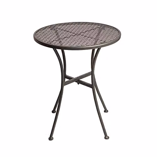 Bolero GG703 ronde stalen bistrotafel grijs, Diameter: 60 cm, Hoogte: 71 cm
