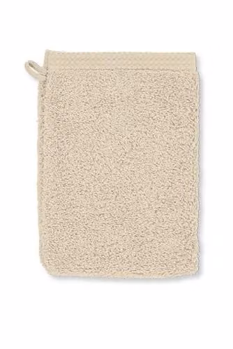 Tiseco Home Studio Washand DELUX Set van 10 - 100% Katoen - Zand - 15 x 21 cm
