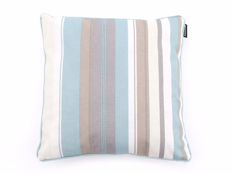 Madison Sierkussen voor de tuin, Bruin/Blauw gestreept, Katoen/Polyester, 50 x 50 cm