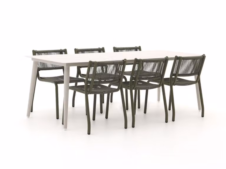 Diningset Manifesto 7-delige aluminium tuinset voor 6 personen