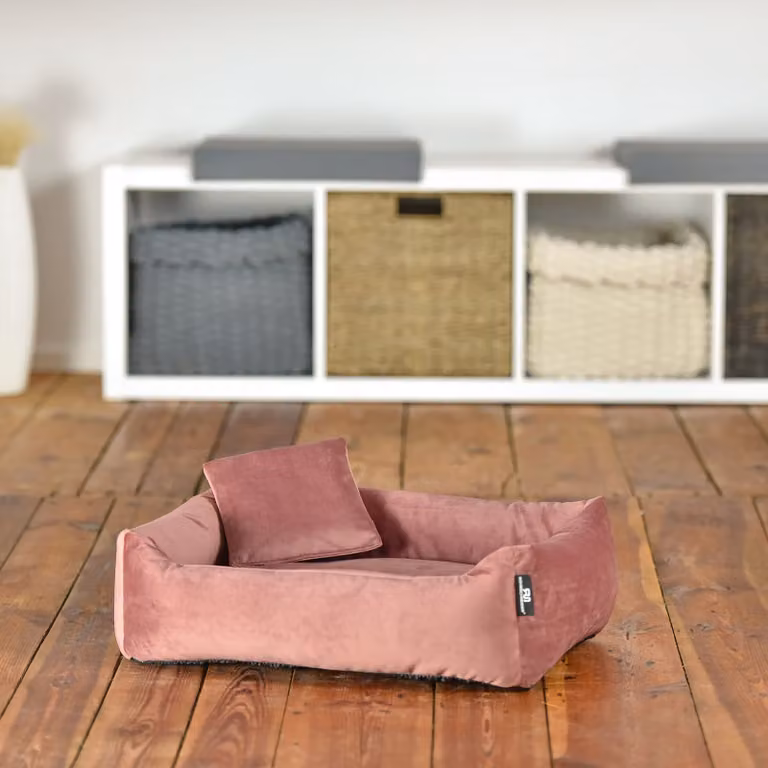 home24 Hondenbank Pwai Roze Velvet B: 90 cm, D: 22 cm, H: 65 cm