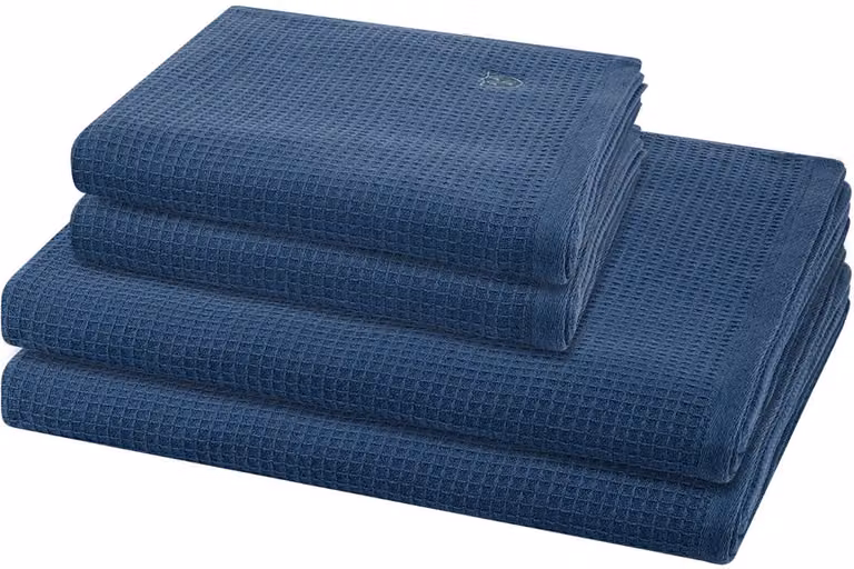 Ross Pique handdoek en douchehanddoek set, 4 stuks
