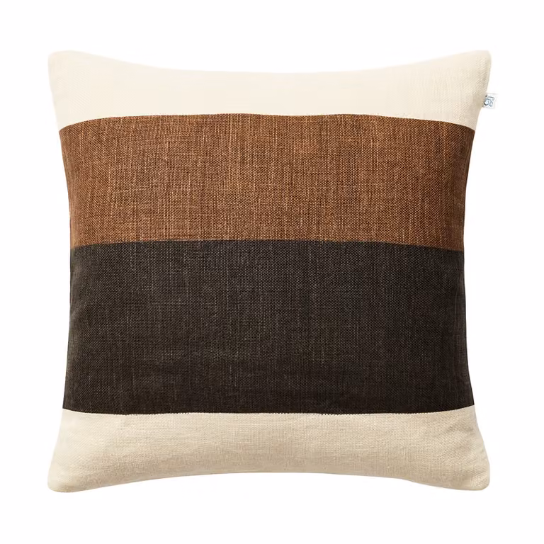 Chhatwal & Jonsson Kumar kussenhoes Taupe-Donkerbruin 50 x 50 cm