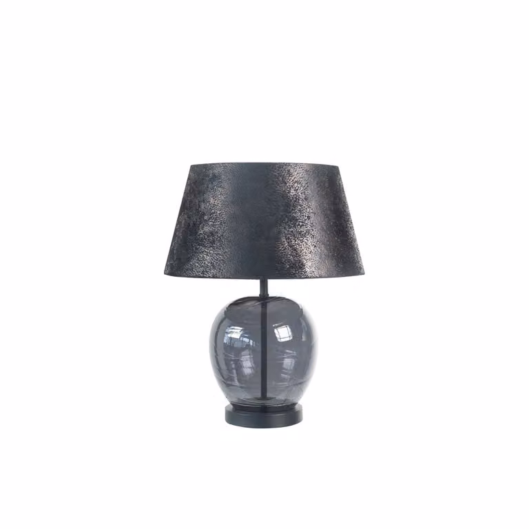 Highlight Apple Tafellamp zwart met smoke glas Ø 38cm