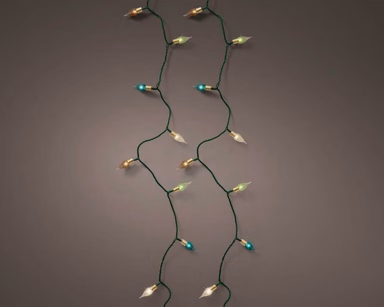 Lumineo Led vintage peer lampen multi color twinkelverlichting met 120 lampen