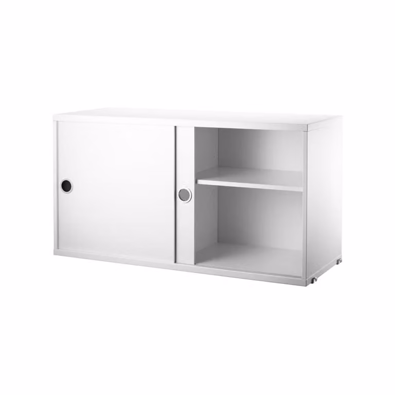 String kast met schuifdeur wit B/D/H: 78 x 30 cm