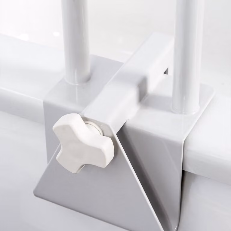 Minimalistische rechte veiligheidsrail voor de badkamer met antislipgreep in antraciet en zilver