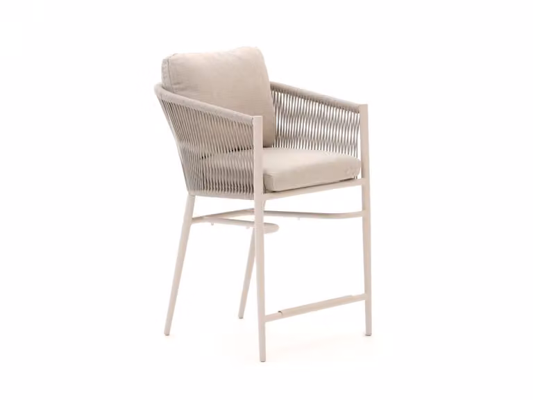 Bellagio Mineo Dining tuinstoel met touw en armleuningen - Taupe/Beige