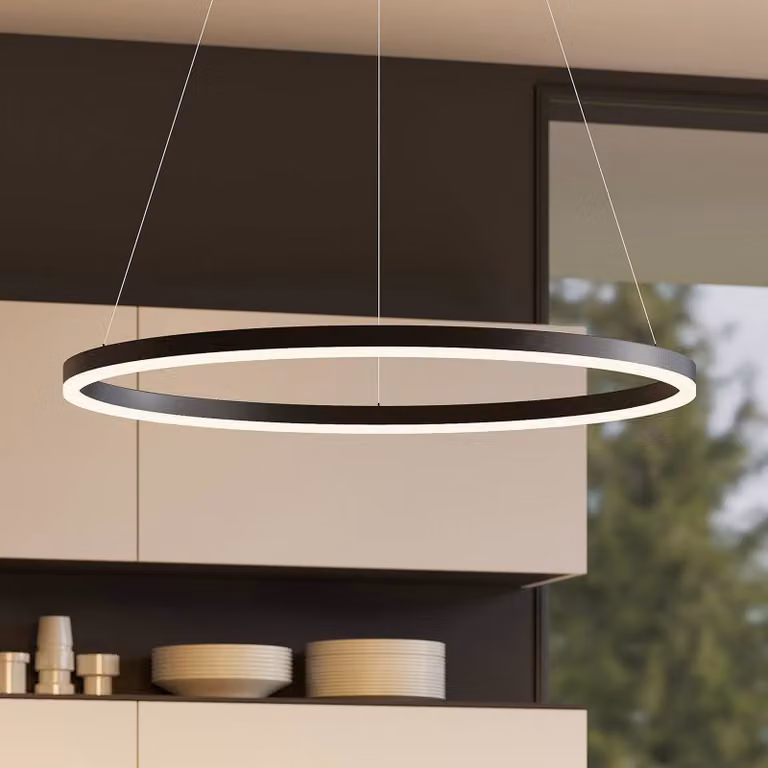 Arcchio Albiona moderne hanglamp met LED - zwart/wit - metaal - dimbaar