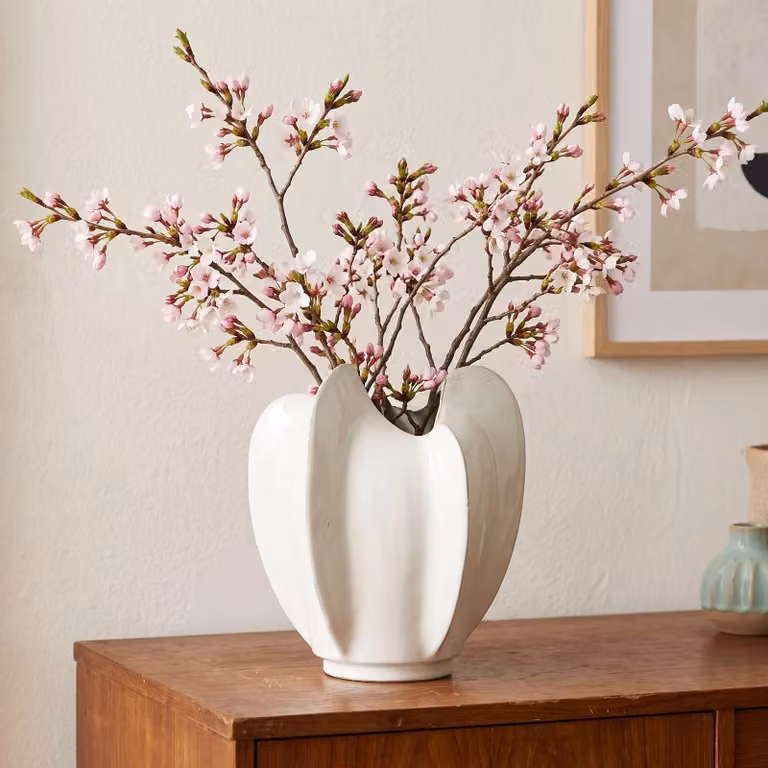 Light en Living TOPITA Keramische Vaas Wit - B: 31 cm, H: 34 cm