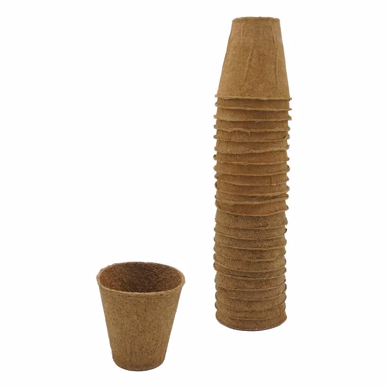 Nature set van 24 biopotjes met een diameter van 6 cm