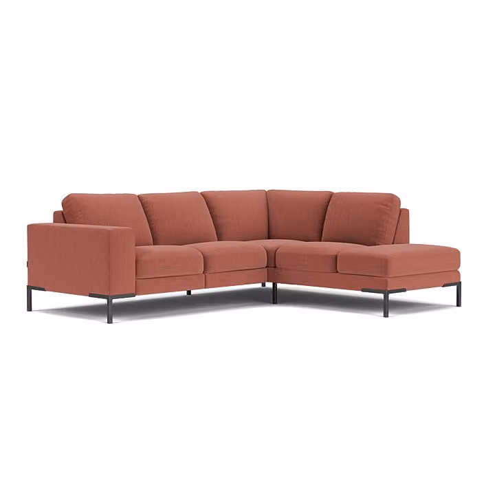 Hoekbank Senso van Prominent - Oudroze - Stof - L-vormig met Relaxfunctie