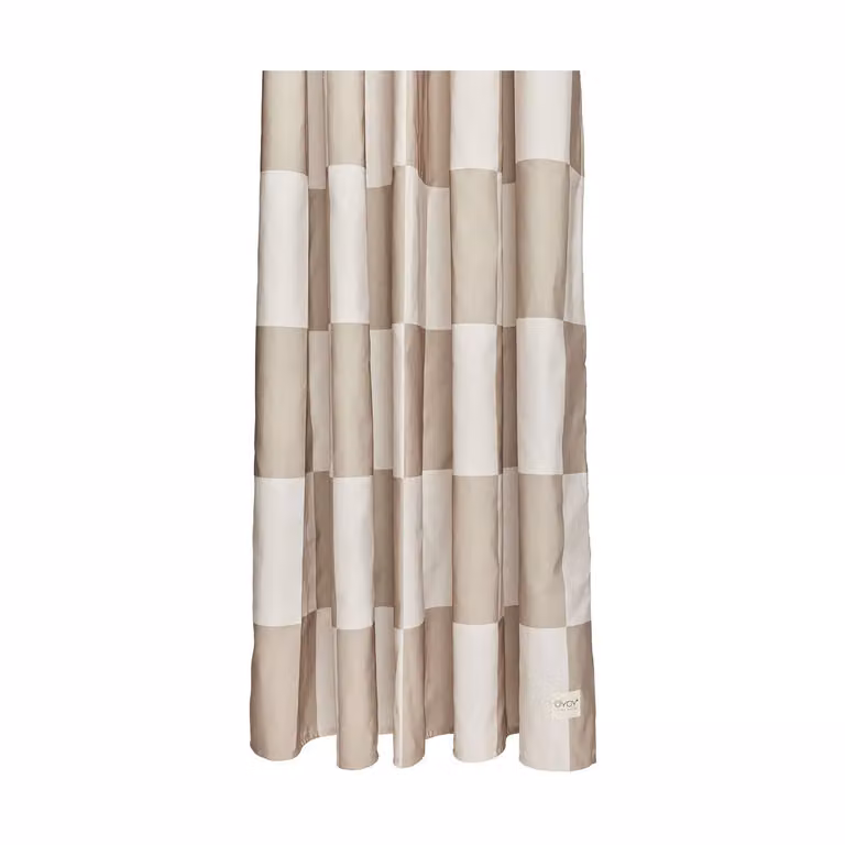 OYOY Chess douchegordijn Clay-offwhite 180 x 180 cm
