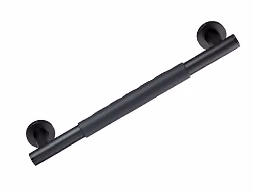 WENKO Wandgreep Secura, zwart, roestvrij staal en silicone, 40,5 cm