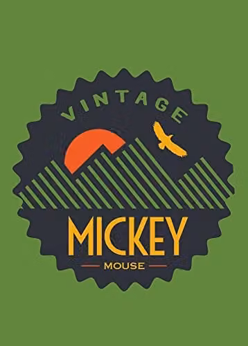 Komar Mickey Mouse Vintage Poster Multicolour B: 50 cm, H: 70 cm