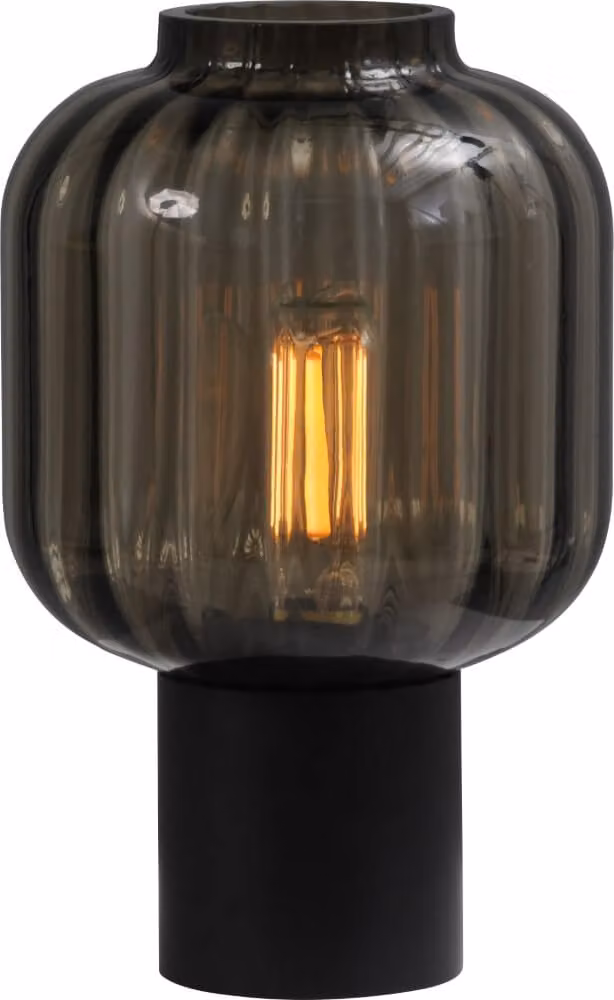 Masterlight Design tafellamp Lett lll 20 - Grijs en zwart met transparant glas