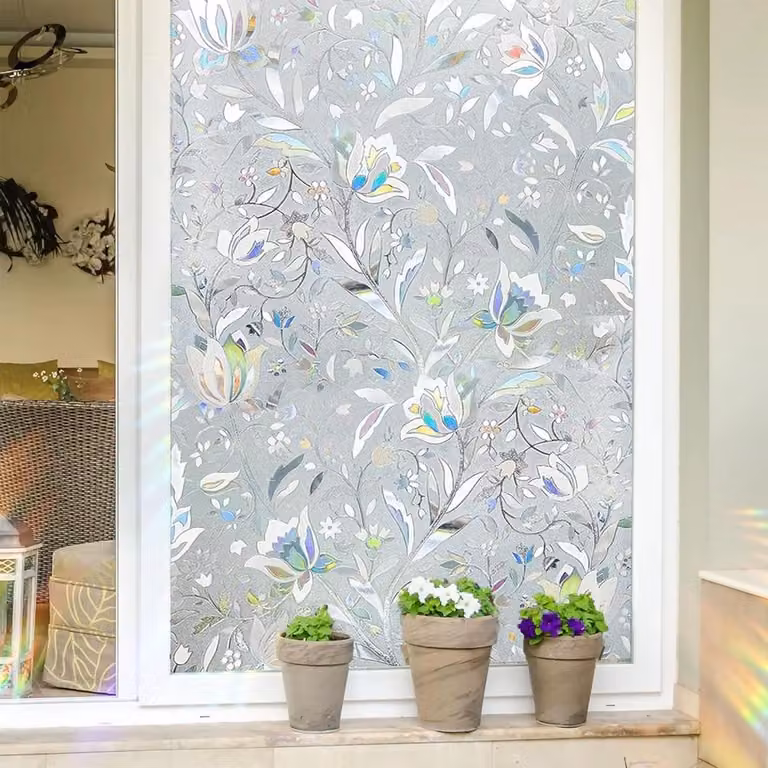 Tulp Raamfolie Glasfolie voor Privacy - Zelfklevend Statisch - 70 x 150 cm