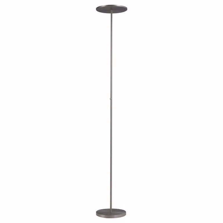 Masterlight Denia 2 Staande uplighter - Nikkel mat - Hoogte: 185 cm - 24W - 2700K warm wit LED