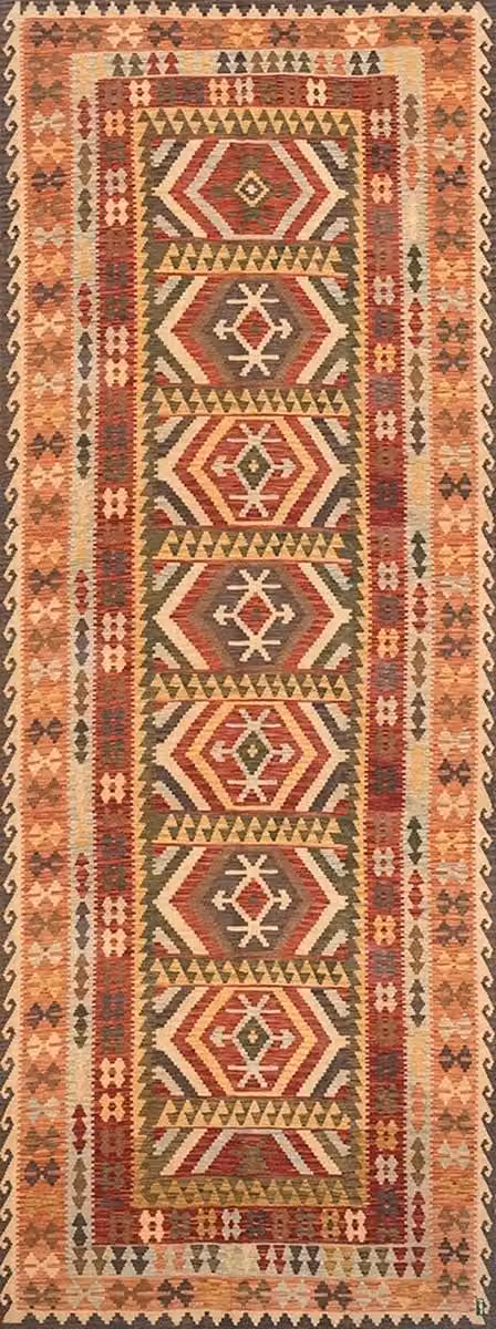 Vinyl Vloerkleed Kilim Stijl voor Woonkamer of Slaapkamer, B/D: 140 x 52 cm