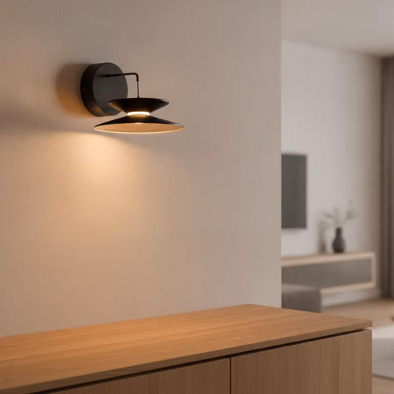 Lyora Design wandlamp Morfi zwart met LED - Ø 20 cm