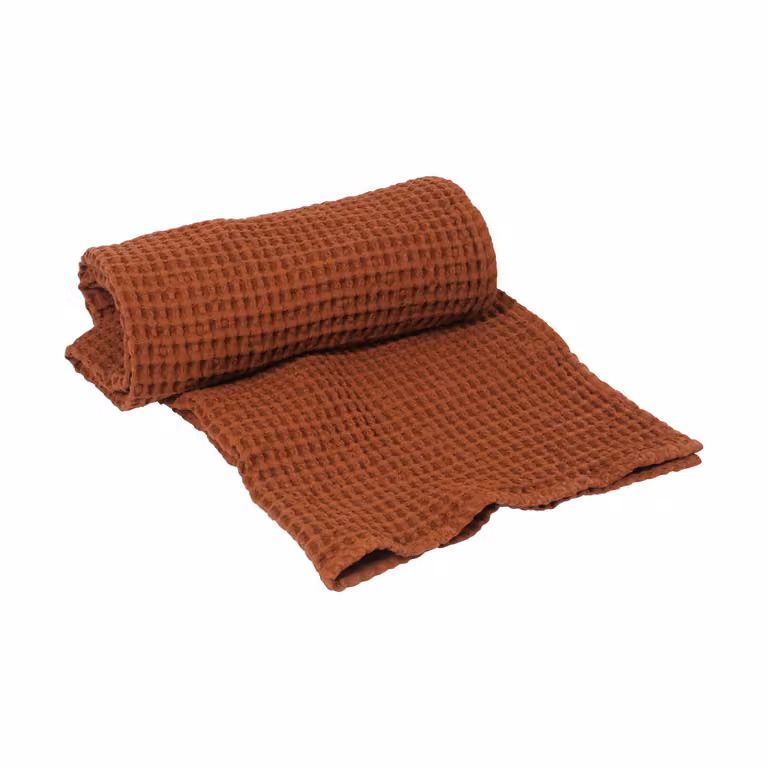 Ferm Living Organic badhanddoek Brown Clay 70 x 140 cm