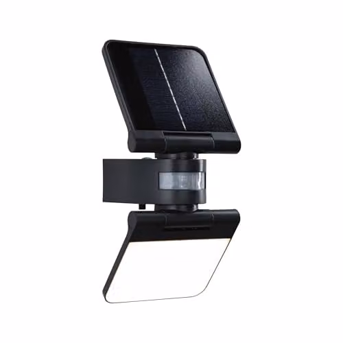 Paulmann Solar LED Floodlight voor de tuin met bewegingssensor en schemersensor, Grijs/Zwart, IP65, B/D/H: 31.9 x 15 x 13 cm