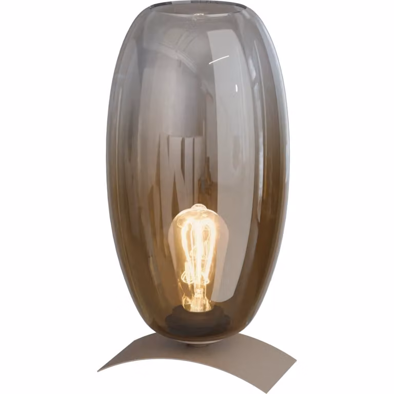 Masterlight Tafellamp Olive in Zand Kleur - Glas en Aluminium - Ø18,5 cm