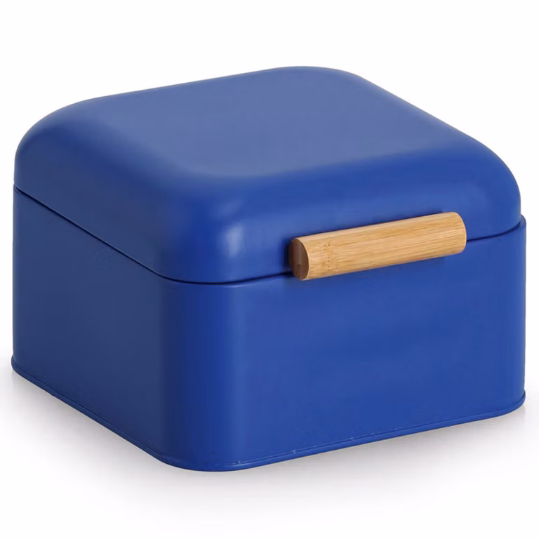 home24 Broodtrommel Puins blauw, 20 x 20 cm