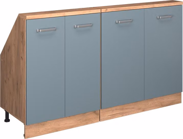 Vicco R-Line Keukenkast voor schuine wand Blauw-grijs, Set van 2, Model 58152