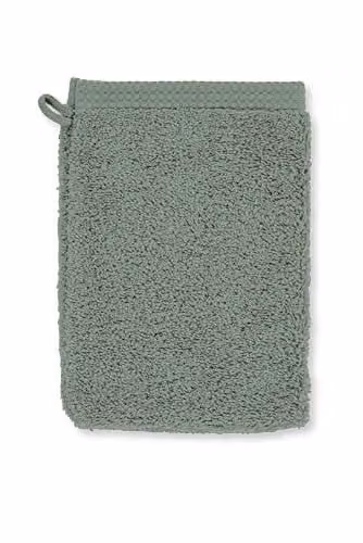 Tiseco Home Studio Washand DELUX Set van 10 - 100% Katoen - Greenstone - 15 x 21 cm