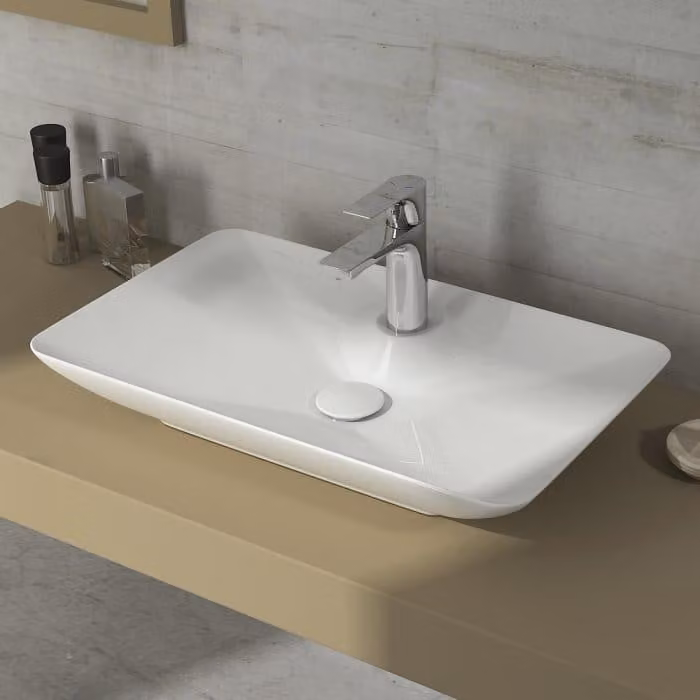 Megabad Proficollection Living wastafelblad 65 cm met 1 kraangat