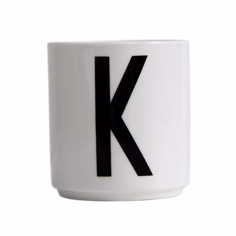 Design Letters Beker K wit keramiek